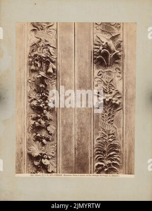 Ghiberti Lorenzo (1387-1455), Baptistère, Florence. Portail est Porta del Paradiso (sans dat.): Cadre végétal détaillé du cadre de la porte sur le portail est, porte en bronze avec exposition de relief (porte paradisiaque). Photo, 32,1 x 24,3 cm (y compris les bords de numérisation) Banque D'Images