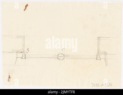 Böhmer Franz (1907-1943), Reich Ministère de l'alimentation et de l'agriculture à Berlin-Mitte (1938-1938): Esquisse. Crayon sur transparent, 14,9 x 20,7 cm (y compris les bords de numérisation) Banque D'Images