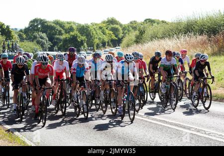 Course cycliste féminine des Jeux du Commonwealth de 2022, Warwick, Royaume-Uni Banque D'Images