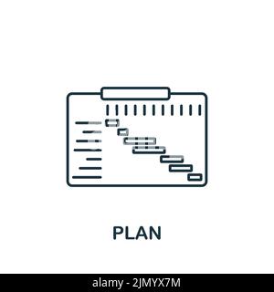 Icône Plan. Icône monochrome simple pour les modèles, la conception Web et les infographies Illustration de Vecteur