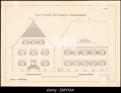 Böhmer Franz (1907-1943), immeuble résidentiel (1925-1925): Vues. Encre sur carton, 51,6 x 71,5 cm (y compris les bords de numérisation) Banque D'Images