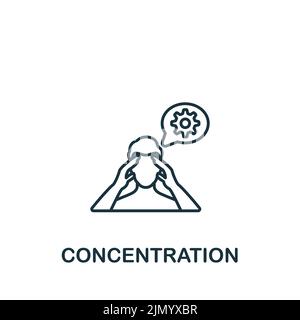 Icône concentration. Icône monochrome simple pour les modèles, la conception Web et les infographies Illustration de Vecteur