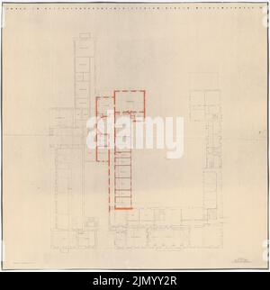 Böhmer & Petrich, ministère de l'alimentation et de l'Agriculture de Reich, Berlin-Mitte. Conversion et expansion: Conversion: Plan d'étage 1: 100. Léger, aquarelle sur papier, 108,3 x 107,8 cm (bord de numérisation inclus). Banque D'Images