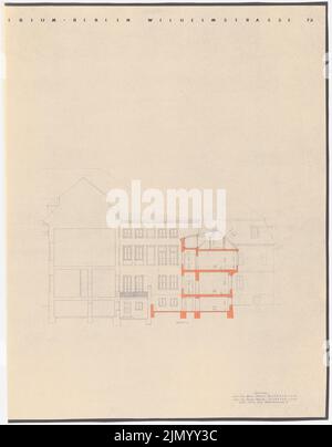 Böhmer Franz (1907-1943), Reich Ministère de l'alimentation et de l'agriculture à Berlin-Mitte (1938-1938): Conversion: Vue et moyenne 1: 100. Léger, aquarelle sur papier, 68,1 x 53,2 cm (y compris les bords de numérisation) Banque D'Images