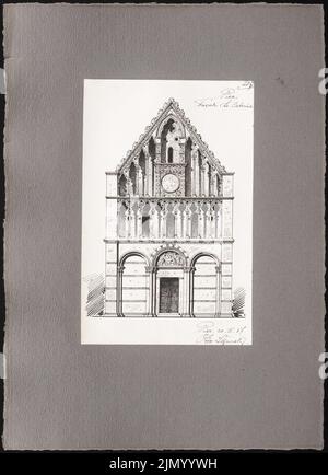 Schmalz Otto (1861-1915), croquis de voyage de l'Italie (20 avril 1887): Pise: Camposanto (voir). Encre sur papier, 42,7 x 30,9 cm (y compris les bords de numérisation) Banque D'Images