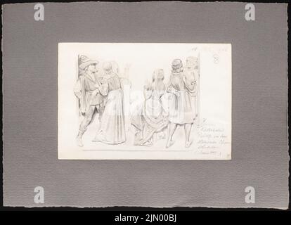 Schmalz Otto (1861-1915), croquis de voyage de l'Italie (18 octobre 1900): Amiens: Cathédrale (vue de la barrière de choeur). Crayon sur papier, 31 x 42,8 cm (y compris les bords de numérisation) Banque D'Images