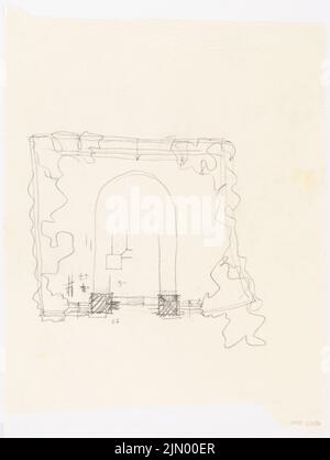 Böhmer Franz (1907-1943), stade de Poznan (1941-1941): Plan d'étage. Crayon sur transparent, 51 x 38,5 cm (y compris les bords de numérisation) Banque D'Images