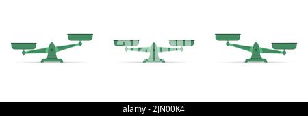 Ensemble d'icônes Balance. Icônes d'échelle. Concept de justice. Illustration vectorielle isolée. Illustration de Vecteur