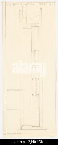 Böhmer Franz (1907-1943), Liebert immeuble résidentiel à Berlin-Lichtenrade (20.08.1936): Remplissage des portes: Moyenne 1: 1. Crayon sur transparent, 76,4 x 32 cm (y compris les bords de numérisation) Banque D'Images