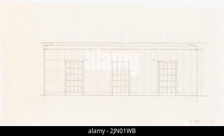 Böhmer Franz (1907-1943), véhicule à moteur à Wünsdorf (1936-1937): Vue sur le mur. Crayon sur transparent, 25,7 x 45,5 cm (y compris les bords de numérisation) Banque D'Images