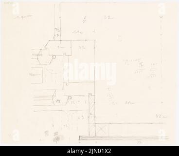 Böhmer Franz (1907-1943), véhicule à moteur à Wünsdorf (1936-1936): Coupe détaillée. Crayon sur transparent, 46 x 56,4 cm (y compris les bords de numérisation) Banque D'Images