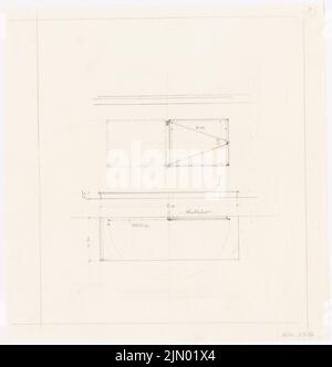 Böhmer Franz (1907-1943), véhicule à moteur à Wünsdorf (1936-1936): Plan d'étage. Crayon sur transparent, 40,4 x 38,8 cm (y compris les bords de numérisation) Banque D'Images