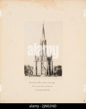 Orth August (1828-1901), église de Bonn (1864-1865): Turmanicht. Photo sur carton, 39,6 x 33,1 cm (y compris les bords de balayage) Orth August (1828-1901): Kirche, Bonn Banque D'Images