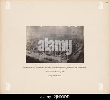 Orth August (1828-1901), Académie des Beaux-Arts et Université de musique à Berlin. 1. Design (1896): Vue en perspective. Photo sur carton, 33,3 x 39,4 cm (y compris les bords de balayage) Orth August (1828-1901): Akademie der bildenden Künste und Hochschule für Musik, Berlin. 1. Entwurf Banque D'Images