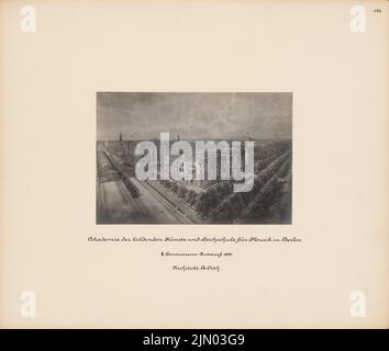 Orth August (1828-1901), Académie des Beaux-Arts et Université de musique à Berlin. 2. Design (1896): Vue en perspective. Photo sur carton, 33,3 x 39,3 cm (y compris les bords de balayage) Orth August (1828-1901): Akademie der bildenden Künste und Hochschule für Musik, Berlin. 2. Entwurf Banque D'Images