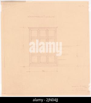 Böhmer Franz (1907-1943), Baubüro Franz Böhmer à Berlin-Charlottenburg. (?) Conversion (09/15/1941) : vue variante de la bibliothèque. Pause lumineuse sur papier, 33,4 x 31,5 cm (y compris les bords de balayage) Böhmer & Petrich : Baubüro Franz Böhmer Goethestraße 10-11, Berlin (?). Umbau Banque D'Images