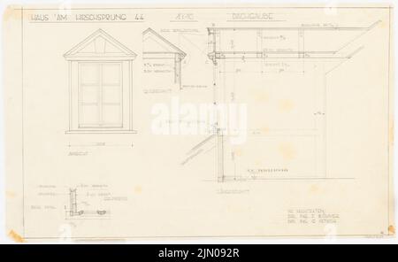 Böhmer Franz (1907-1943), Haus Darré à Berlin-Dahlem (1936-1936) : loft 1:10. Crayon sur transparent, 40,8 x 66,6 cm (y compris les bords de balayage) Böhmer & Petrich : Haus Darré, Berlin-Dahlem. Umbau Banque D'Images