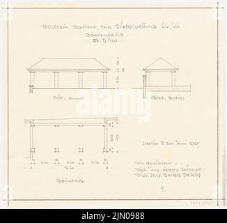 Böhmer Franz (1907-1943), Haus Darré à Berlin-Dahlem (30 juin 1937): Gartenhaus 1: 100. Crayon sur transparent, 34,3 x 37,3 cm (y compris les bords de balayage) Böhmer & Petrich : Haus Darré, Berlin-Dahlem. Umbau Banque D'Images