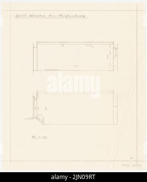 Böhmer Franz (1907-1943), Haus Werder am Mühlendamm. Conversion (1936-1936): Coupe 1:50. Crayon sur transparent, 36,5 x 31,2 cm (y compris les bords de balayage) Böhmer & Petrich : Haus Werder am Mühlendamm. Umbau Banque D'Images