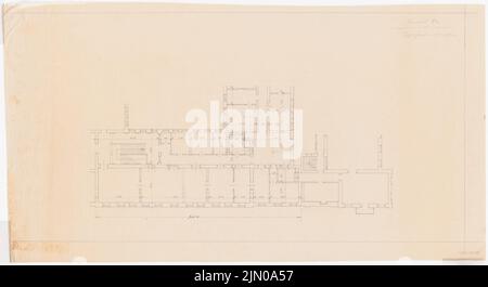 Böhmer Franz (1907-1943), Bureau fédéral des affaires étrangères à Berlin-Mitte (1939-1939): Plan d'étage partiel 1: 100. Crayon sur transparent, 53,4 x 97,9 cm (y compris les bords de balayage) Böhmer & Petrich : Auswärtiges Amt, Berlin-Mitte. Umbau Banque D'Images