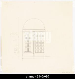 Böhmer Franz (1907-1943), Foreign Office à Berlin-Mitte (1939-1939) : porte d'entrée. Crayon sur transparent, 45,8 x 46,4 cm (y compris les bords de balayage) Böhmer & Petrich : Auswärtiges Amt, Berlin-Mitte. Umbau Banque D'Images