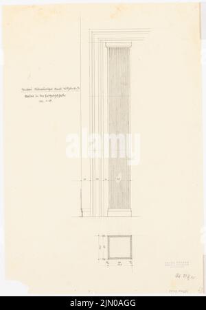 Böhmer Franz (1907-1943), Foreign Office fédéral de Berlin-Mitte (27 février 1940): Piliers de Halle EG 1:10. Crayon sur transparent, 66,8 x 46,4 cm (y compris les bords de balayage) Böhmer & Petrich : Auswärtiges Amt, Berlin-Mitte. Umbau Banque D'Images