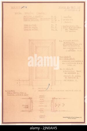 Böhmer Franz (1907-1943), Bureau fédéral des affaires étrangères à Berlin-Mitte (1939-1939): Investi des portes doubles. Rupture légère sur papier, 67,7 x 46,9 cm (y compris les bords de balayage) Böhmer & Petrich : Auswärtiges Amt, Berlin-Mitte. Umbau Banque D'Images