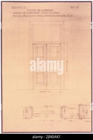 Böhmer Franz (1907-1943), Bureau fédéral des affaires étrangères à Berlin-Mitte (28 octobre 1940): Porte Stairhalle EG et OG. Rupture légère sur papier, 69,3 x 48,6 cm (y compris les bords de balayage) Böhmer & Petrich : Auswärtiges Amt, Berlin-Mitte. Umbau Banque D'Images