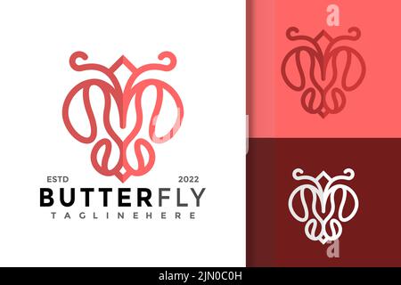 Modèle de logo Vector Butterfly Illustration de Vecteur