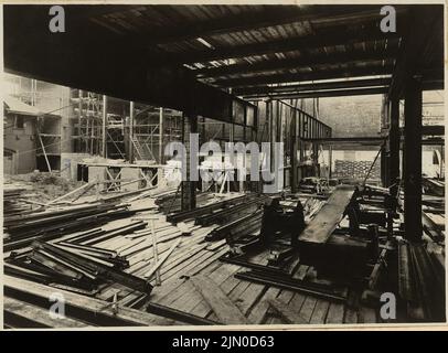 Punitzer Martin (1889-1949), Roxy-Palast, Berlin-Schöneberg (1929) : vue sur le chantier. Photo sur carton, 17 x 23 cm (y compris les bords de numérisation) Punitzer Martin (1889-1949): Roxy-Palast, Berlin-Schöneberg Banque D'Images