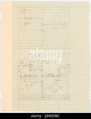 Rüster Emil (1883-1949), Gutshaus (sans date): Plan d'étage. Crayon sur papier, 21,8 x 17,6 cm (y compris les bords de numérisation) Rüster Emil (1883-1949): Gutshaus Banque D'Images