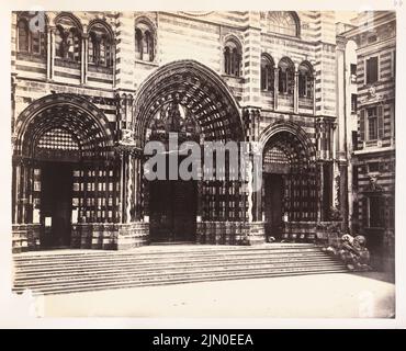 Photographe inconnu, portail de l'église (sans date): Vue. Photo sur carton, 19,5 x 24 cm (y compris les bords de numérisation) N.N. : Kirchenportail Banque D'Images