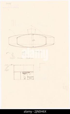 Rüster Emil (1883-1949), place avec un bâtiment public (sans date): Plan d'étage, coupe, détail. Crayon sur papier, 33,7 x 21,6 cm (y compris les bords de numérisation) Rüster Emil (1883-1949): Platzansicht mit öffentlichem Gebäude Banque D'Images