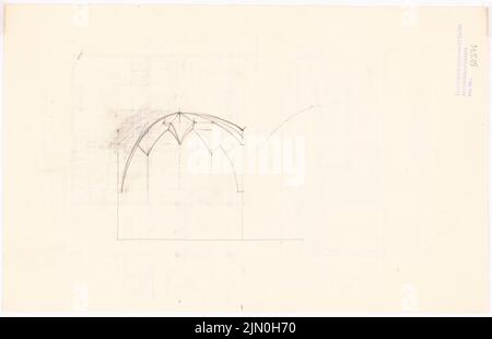 Rüster Emil (1883-1949), détail (sans dat.): Croquis voûté en moyenne. Crayon sur papier, 21,6 x 33,5 cm (y compris les bords de numérisation) Rüster Emil (1883-1949): Détail Banque D'Images