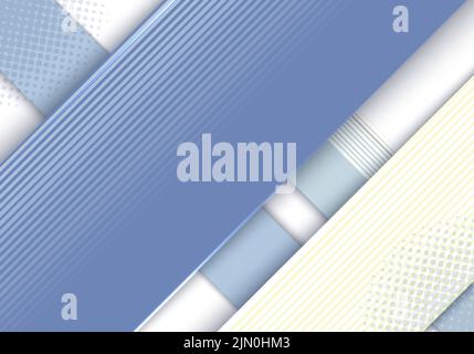Modèle abstrait rayures bleues chevauchant avec demi-teinte sur fond blanc. Illustration vectorielle Illustration de Vecteur