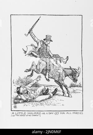 Des vacances ou Une journée de congé pour toutes les fêtes. Illustration de Walter Crane de Cartoons pour la cause 1886-1896, travailleurs socialistes internationaux. Banque D'Images