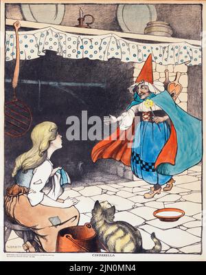 Illustration de Cendrillon (1918) par Elizabeth Tyler Wolcott Banque D'Images