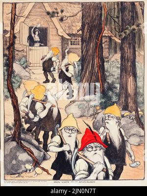 Snow White et The Seven Dwarfs (1920) illustration par Elizabeth Tyler Wolcott Banque D'Images