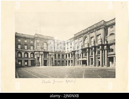 Schlüter Andreas (1660-1714), palais de Berlin (sans dat.) : cour intérieure (orientale) du château. Impression légère?, 20 x 27,8 cm (y compris les bords de numérisation) Schlüter Andreas (1660-1714): Berliner Stadtschloss (ohne DAT.) Banque D'Images