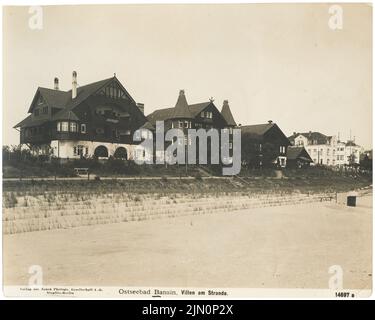 Nouvelle société photographique (NPG), villas sur la plage dans la station balnéaire de Bansin en mer Baltique (sans date): Vue de la plage. Photo, 19,4 x 24,2 cm (y compris les bords de numérisation) Neue Photographische Gesellschaft (NPG): Villen am Strand im Ostseebad Bansin (ohne DAT.) Banque D'Images