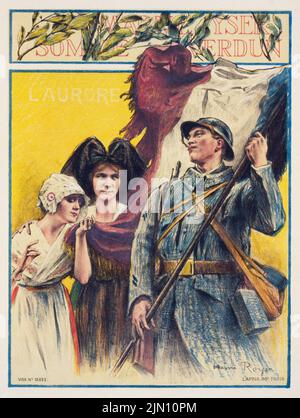 Souscrivez à l’Emprunt de la libération (1918) (Abonnez-vous au prêt de libération) affiche française de l’époque de la première Guerre mondiale d’Henri Paul Royer Banque D'Images