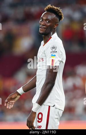 Tammy Abraham de Roma réagit pendant le match de football amical avant-saison entre COMME Roma et Shakhtar Donetsk sur 7 août 2022 au Stadio Olimpico à Rome, Italie - photo Federico Proietti / DPPI Banque D'Images