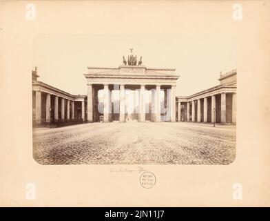 Business G., porte de Brandebourg à Berlin (sans date): Vue est. Photo sur carton, 42,5 x 55,5 cm (y compris les bords de balayage) Langhans Carl Gotthard (1732-1808): Brandenburger Tor, Berlin Banque D'Images