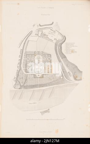 Römer Eduard (1814-1895), Irrenanstalt, Schwetz. (De : Atlas au magazine for Building, éd. V. G. Erbkam, JG. 4, 1854.) (1854-1854): Ministère. Point sur papier, 43,2 x 28,2 cm (y compris les bords de numérisation) Römer Eduard (1814-1895): Irrenanstalt, Schwetz. (AUS: Atlas zur Zeitschrift für Bauwesen, hrsg. V. G. Erbkam, JG. 4, 1854) Banque D'Images