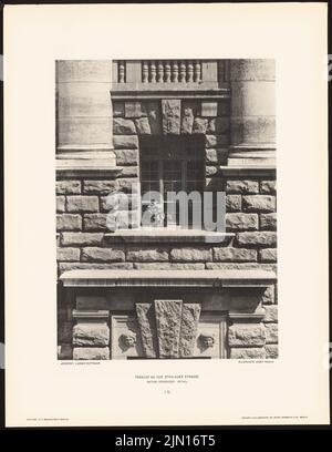Hoffmann Ludwig (1852-1932), nouvelle maison de ville, Berlin. (De: Nouveaux bâtiments de la ville de Berlin, vol. X, 1911) (1911): Détails. Pression sur le papier, 52,7 x 40,8 cm (y compris les bords de balayage) Hoffmann Ludwig (1852-1932): Neues Stadthaus, Berlin. (AUS: Neubauten der Stadt Berlin, BD X, 1911) Banque D'Images