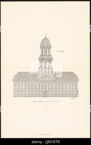 Hoffmann Ludwig (1852-1932), nouvelle maison de ville, Berlin. (Depuis : les nouveaux bâtiments de la ville de Berlin, vol. X, 1911) (1911) : vue de face. Impression sur papier, 80,8 x 53 cm (y compris les bords de numérisation) Hoffmann Ludwig (1852-1932): Neues Stadthaus, Berlin. (AUS: Neubauten der Stadt Berlin, BD X, 1911) Banque D'Images