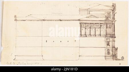 Titz Erich, théâtre (sans dat.) : vue latérale. Encre sur papier, 13,2 x 25,6 cm (y compris les bords de numérisation) Titz Erich : Théâtre Banque D'Images