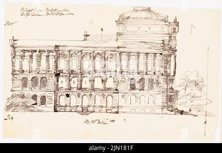 Titz Erich, théâtre (sans dat.) : vue latérale. Encre sur papier, 16,5 x 25,8 cm (y compris les bords de numérisation) Titz Erich : Théâtre Banque D'Images