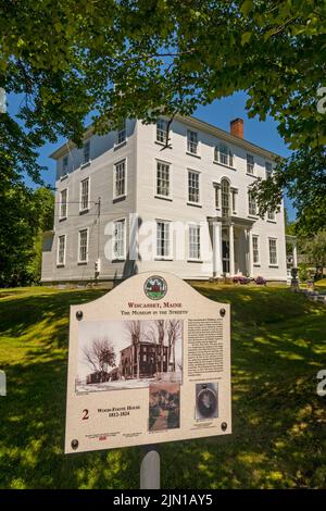 Wood -Foote House sur High Street à Wiscasset Maine Banque D'Images