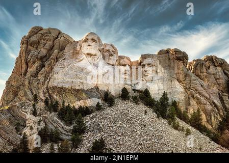 Keystone, Dakota du Sud, États-Unis - 13 juillet 2015 Mémorial national de Mount Rushmore Banque D'Images